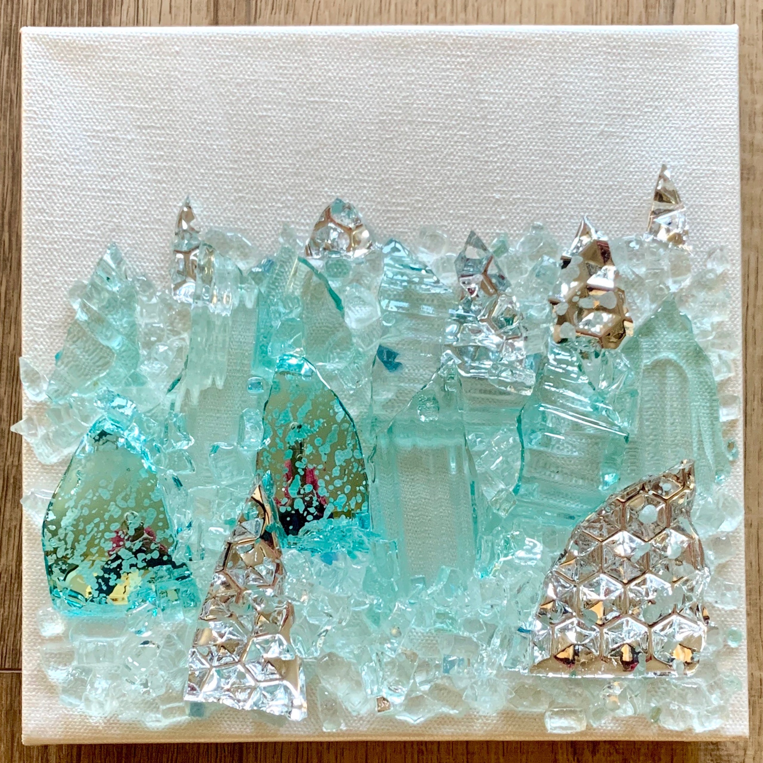 Abstract Resin Glass sailboats