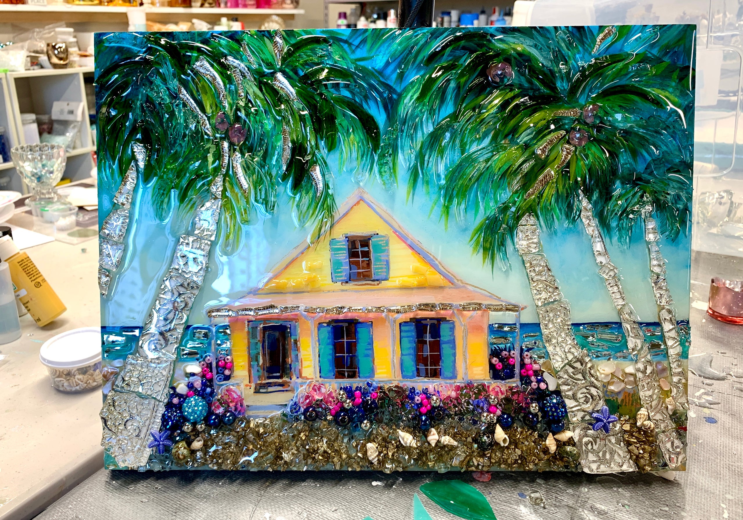 How to Mix Colours When Painting in Acrylics - Blue Beach House Art by  Jenzart Creations